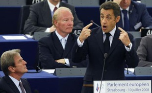 Discours de Nicolas Sarkozy au Parlement européen le 10 juillet 2008.
