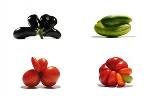 Les fruits et légumes sauvés du gaspillage alimentaire par Gueules cassées.
