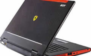 L'Acer Ferrari, que Microsoft a envoyé à une centaine de blogeurs pour qu'ils testent Windows Vista.