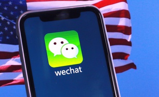 L'application WeChat du géant technologique chinois Tencent.