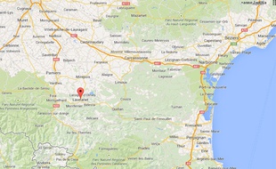 Capture d'écran Google map de Lavelanet (Ariège)