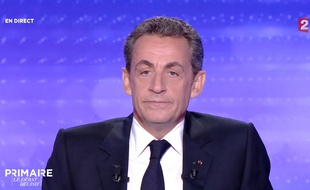 Nicolas Sarkozy, lors du dernier débat de la primaire à droite, le 17 novembre.