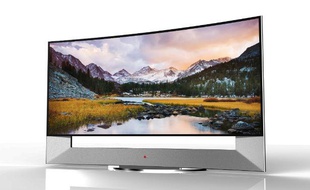 Sur le stand LG, ce prototype d'écran incurvé LED 4K au format 21/9e mesure 267 cm de diagonale. Immersion assurée!