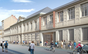 Vue du futur nouveau collège du centre-ville de Nantes