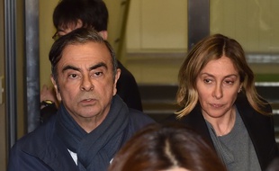 Carlos et Carole Ghosn, le 3 avril 2019 à Tokyo.