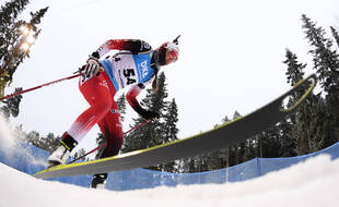 Julia Schwaige lors de l'épreuve de reprise de la Coupe du monde de biathlon, le 27 novembre 2021 à Ostersund.