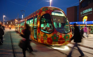 Le tramway de Montpellier (ici la ligne 2).