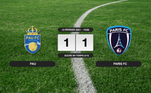 Ligue 2, 25ème journée: Pau et le Paris FC font match nul 1-1