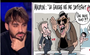 Gringe, sur le plateau d'«On n'est pas couché», samedi 30 avril 2016.