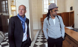 Guy Forget et Yannick Noah, le 19 juin 2012, au Sénat, à paris.