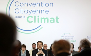 Lors de l'intervention du président de la République à la Convention citoyenne pour le climat, avant le confinement. (archives)