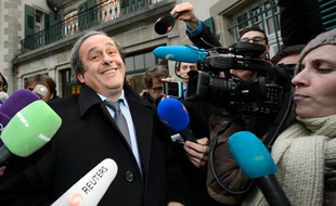 Michel Platini à Lausanne, le 8 décembre 2015