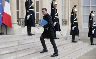 Manuel Valls à l'Elysée le 24 février 2015.
