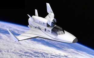 Vue d'artiste d'un vaisseau de XCOR Aerospace.