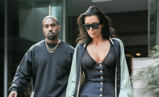 Les époux Kanye West et Kim Kardashian