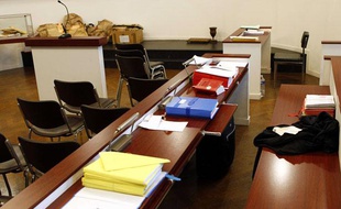 Illustration d'un tribunal, à l'ouverture d'un procès, le 5 décembre 2012.