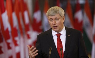 Le Premier ministre canadien Stephen Harpe à Ottawa le 15 avril 2015