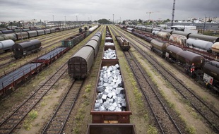 Le 9 octobre 2013, vue de la gare de triage de Drancy-Le Bourget en Seine-Saint-Denis.