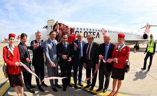 Inauguration de la base Volotea à Strasbourg.