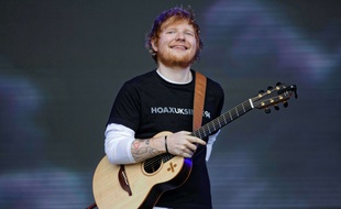 Le chanteur britannique Ed Sheeran au festival BBC Music.