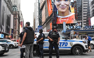 Des policiers à Times Square, à New York (illustration).