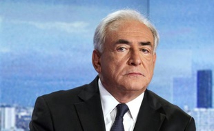 Dominique Strauss-Kahn lors d'une intervention dans le journal de TF1, le 18 septembre 2011 à Boulogne-Billancourt