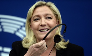 Marine Le Pen, le 10 juin 2015, au Parlement européen de Strasbourg. AFP PHOTO/FREDERICK FLORIN