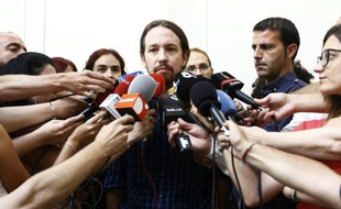 Le secrétaire général de Podemos, Pablo Iglesias, le 26 juin 2015 à Barcelone