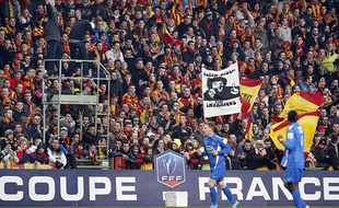 Les supporters du RC Lens lors du match de Coupe de france contre Epinal