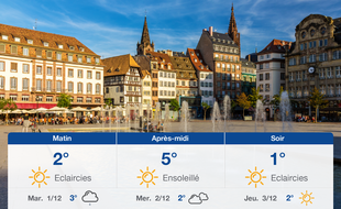 Météo Strasbourg: Prévisions du lundi 30 novembre 2020