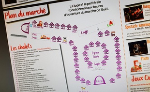 Le plan du marché de Noël de Montigny-en-Gohelle.