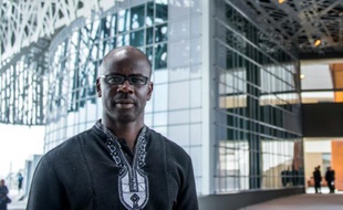 L'ancien joueur Lilian Thuram à Pointe-à-Pitre le 10 mai 2015
