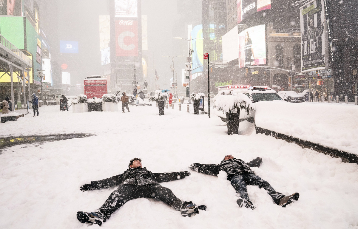 EtatsUnis New York sous la neige