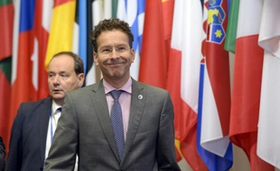 Le président de l'Eurogroupe Jeroen Dijsselbloem à l'issue du sommet le 13 juillet 2015 à Bruxelles