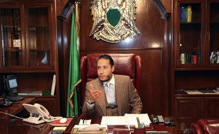 L'un des fils de Mouammar Kadhafi, Saadi, le 31 janvier 2010 à Tripoli (Libye).