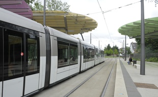 Station de tram terminus de la Robertsau à Strasbourg. Un prolongement de la ligne est prévu. (Archives)