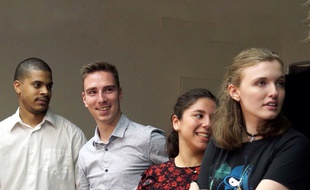 Joël, Victor, Camille et Enora participent au concours d'éloquence de Nantes Nord