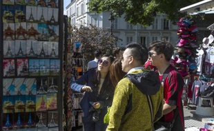 Des touristes chinois à Montmartre