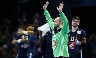 Vincent Gérard, élu homme du match lors de la demi-finale du Mondial France-Slovénie, le 26 janvier 2017 à Bercy.