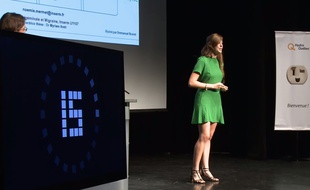 La gagnante de la finale internationale 2014 de Ma thèse en 180 secondes, Noémie Mermet.