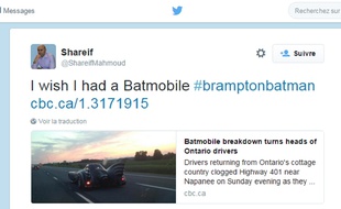 Le bolide circulait tranquillement sur une autoroute, au nord de Toronto...