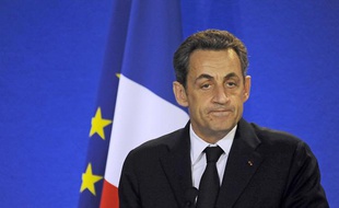 Nicolas Sarkozy le 14 avril 2012, à Perpignan (Pyrénées orientales).