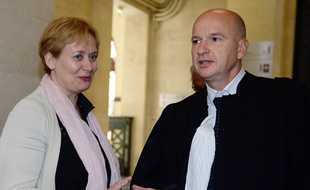 Isabelle Prévost-Desprez et son avocat François Saint-Pierre. JEAN-PIERRE MULLER