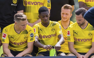 Ousmane Dembélé lors de la présentation de l'effectif du Borussia Dortmund, le 9 août 2017.