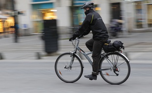 NANTES le 24/01/2013 Velos dans le centre ville