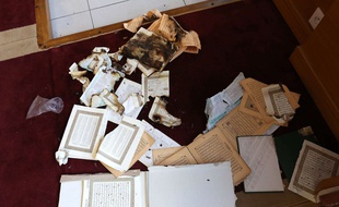 Une salle de prière musulmane a été saccagée à Ajaccio, le 25 décembre 2015.