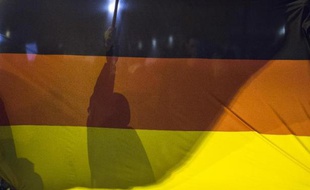 Un manifestant anti-islam lors du rassemblement organisé à Berlin par le mouvement Pegida le 5 janvier 2015