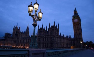 La Chambre des communes à l'aube le 8 mai 2015 à Londres