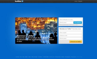 Page d'accueil du site de micro-blogging Twitter.