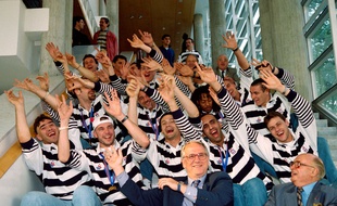 Les Barjots après leur titre en 1995,